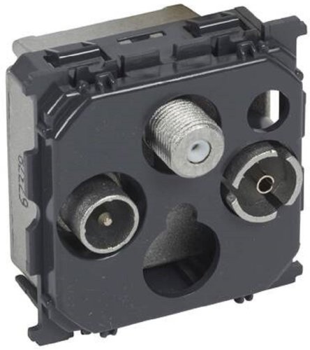 Розетка TV+R+SAT Проходная без накладки без рамки Legrand Celiane 3-м. фото Розетка TV+R+SAT Проходная без накладки без рамки Legrand Celiane 3-м. картинка